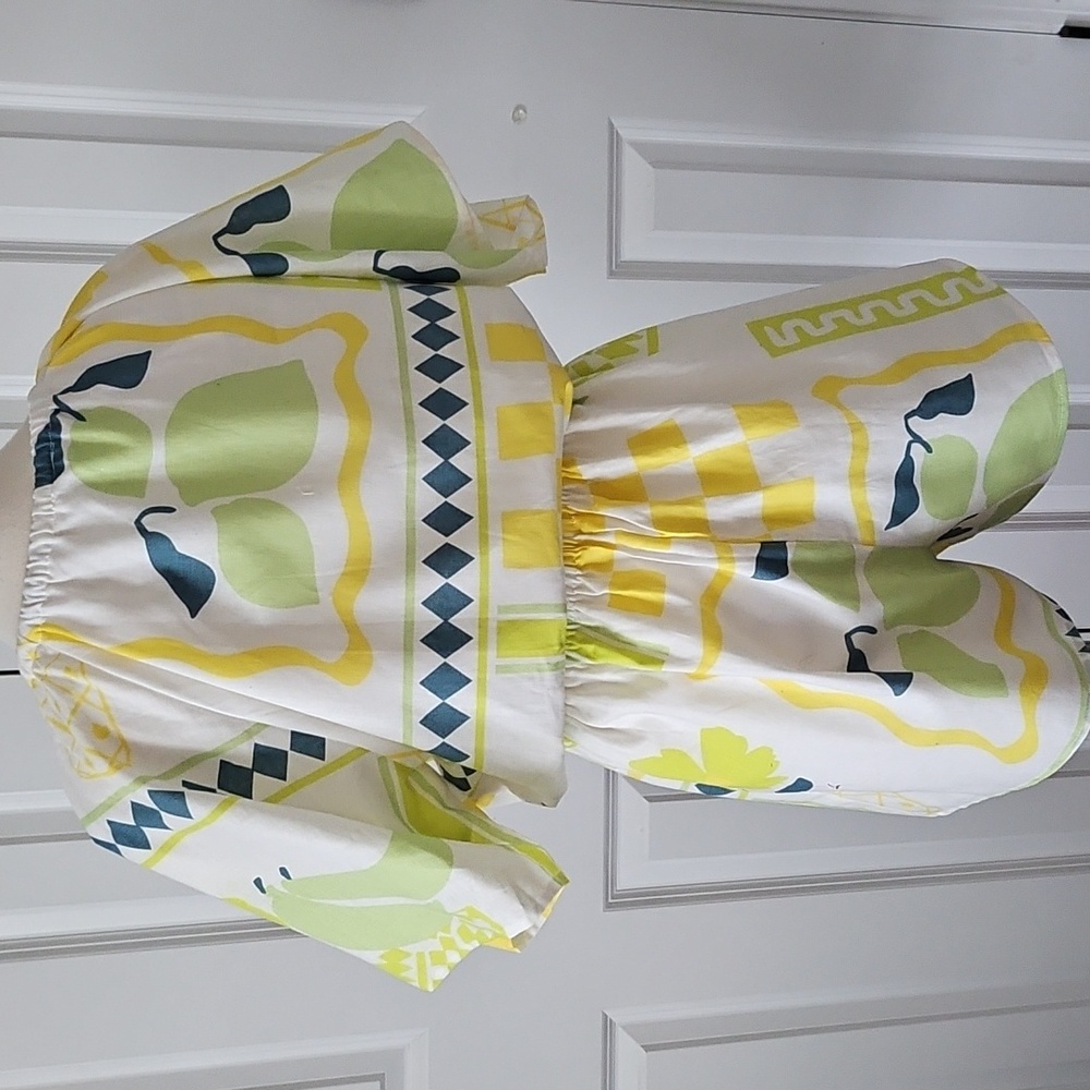 Sabo Playsuit Romper White/Yellow/Green Size S - Picture 6 of 11
